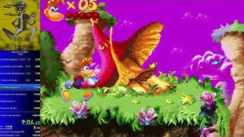 Rayman 3 GBA 100% Speedrun in 1:32:23 (VBA-M Emulator)