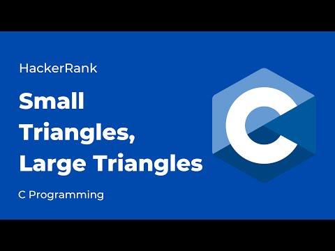 Small Triangles, Large Triangles HackerRank Solution in C