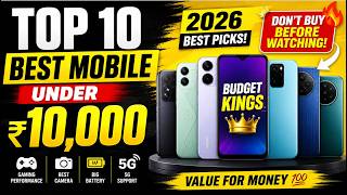 Top 10 Best Smartphones Under ₹10,000 in 2026 ⚡ Budget King Phones Don’t Buy Before Watching!
