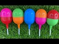 New Glitter Rainbow Lollipop Candy I Cutting | ASMR | Satisfying Video🍭🍭🍭🍭