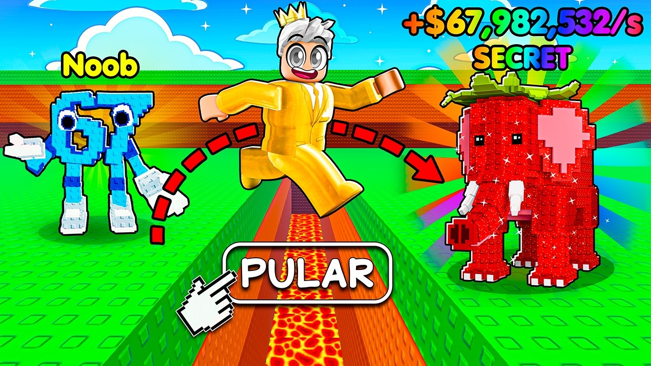 COMECEI DO ZERO com ROBUX INFINITO no +1 SALTO DUPLO PARA BRAINROTS!