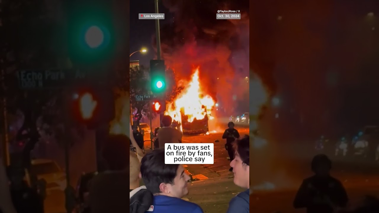 Fan celebrations turned violent after the Dodgers World Series win