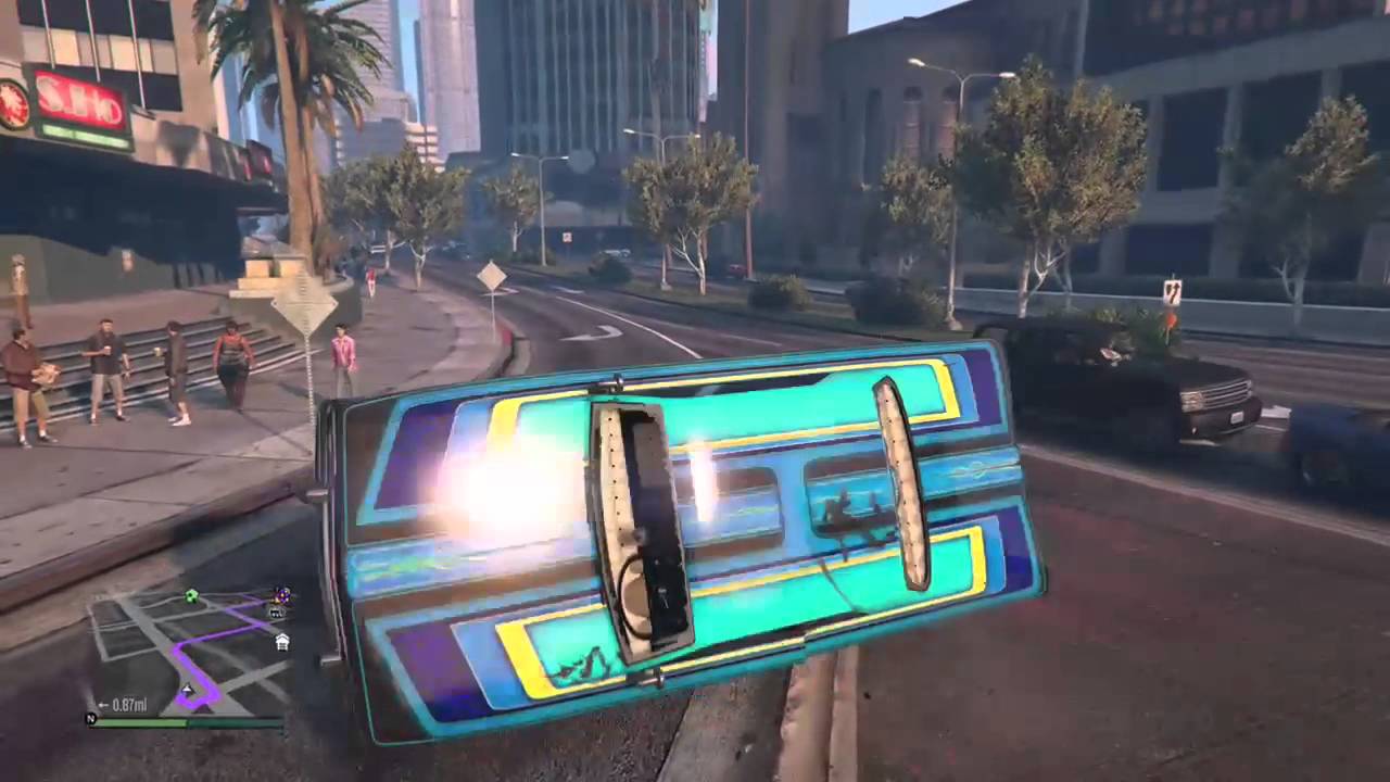 GTA5 - When your lowrider hits a curb - YouTube