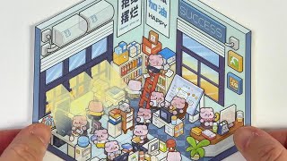 Miniature Scene Stickers: Piggy Office | Cozy Work Vibes & Relaxing Sticker Play screenshot 5
