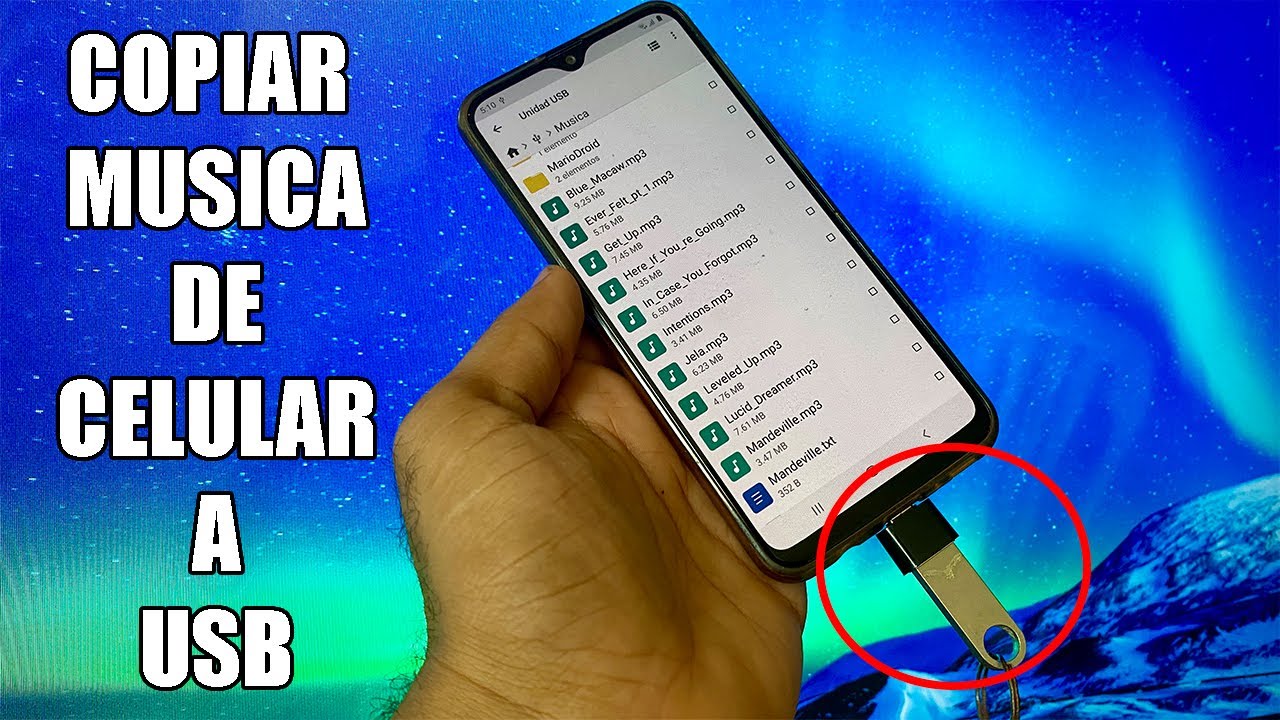 Como pasar Musica de un Celular a una memoria USB - YouTube