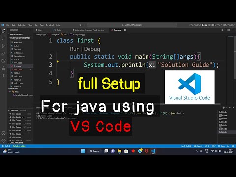 How to Run Java Program in Visual Studio Code | Vs Code Java