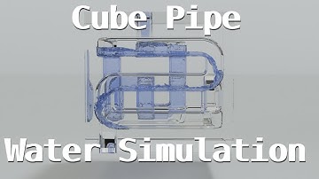 Glass Cube Pipe Water Simulation - Mantaflow - Cycles (Kinda Like Pipes Screensaver) Blender 4.0.2
