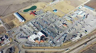 IOWA 80- TRUCK STOP DRONE VIEW