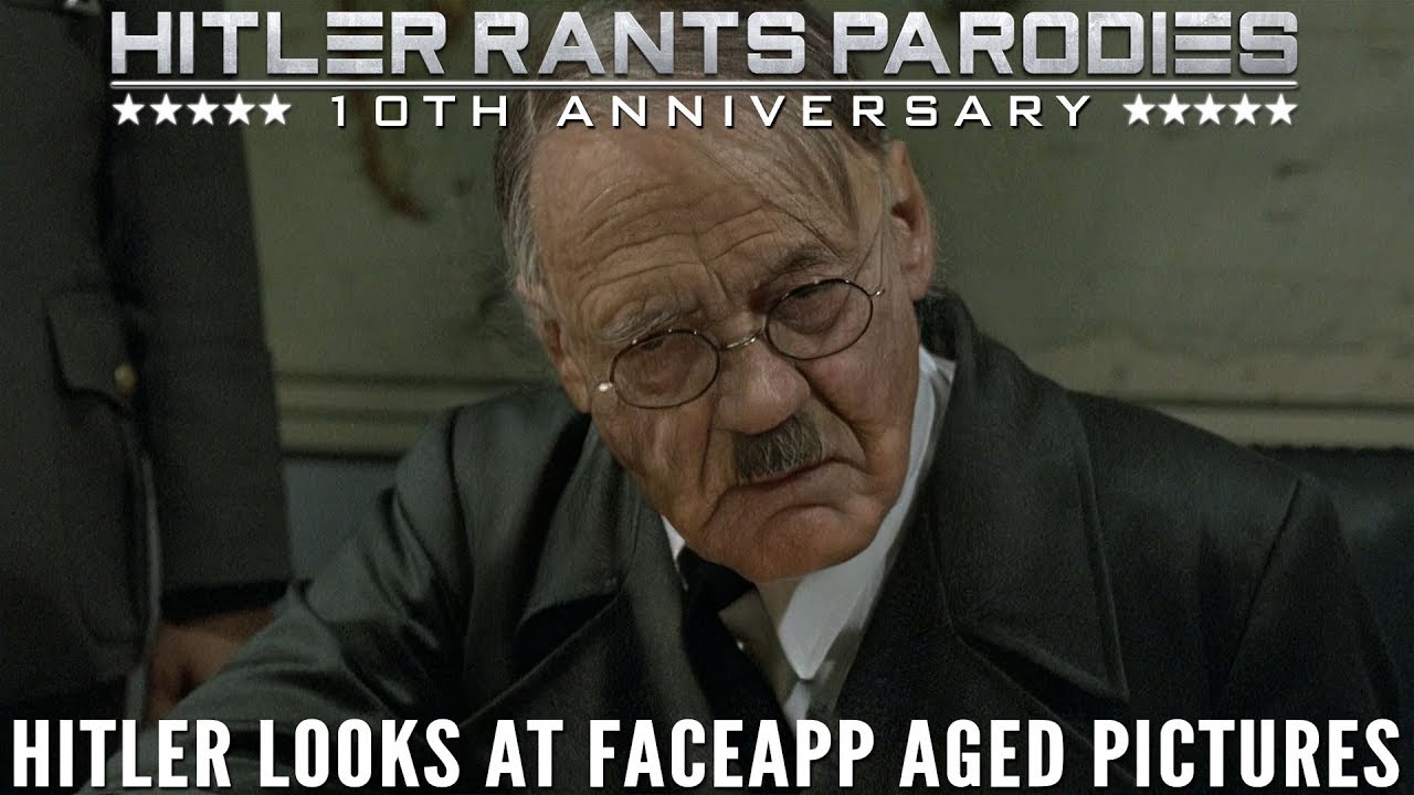 Hitler looks at FaceApp aged pictures