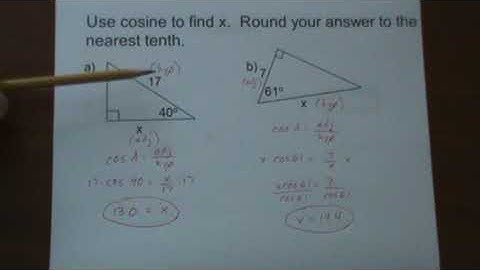 Using Cosine to find Side Lengths