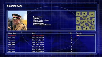 Command Conquer Generals Zero Hour 1 vs 7 China Tank General (BigGameHunters)