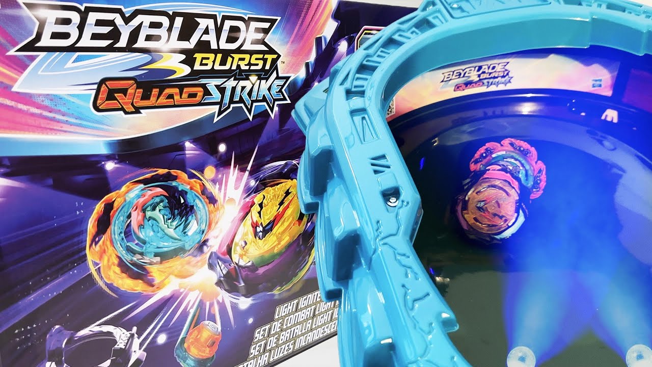 BEYBLADE BURST QUADSTRIKE Glows With Light Ignite Battle Set