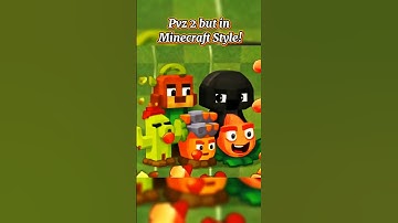 Plants vs Zombies but in Minecraft Style! #pvz #pvz2 #gaming #minecraft #plantsvszombies