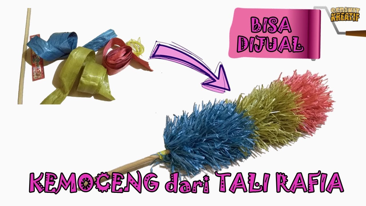  Cara Membuat Kemoceng dari Tali Rafia  How to Make a 