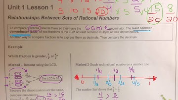 MMM 1-1 Relationships Between Sets of Numbers
