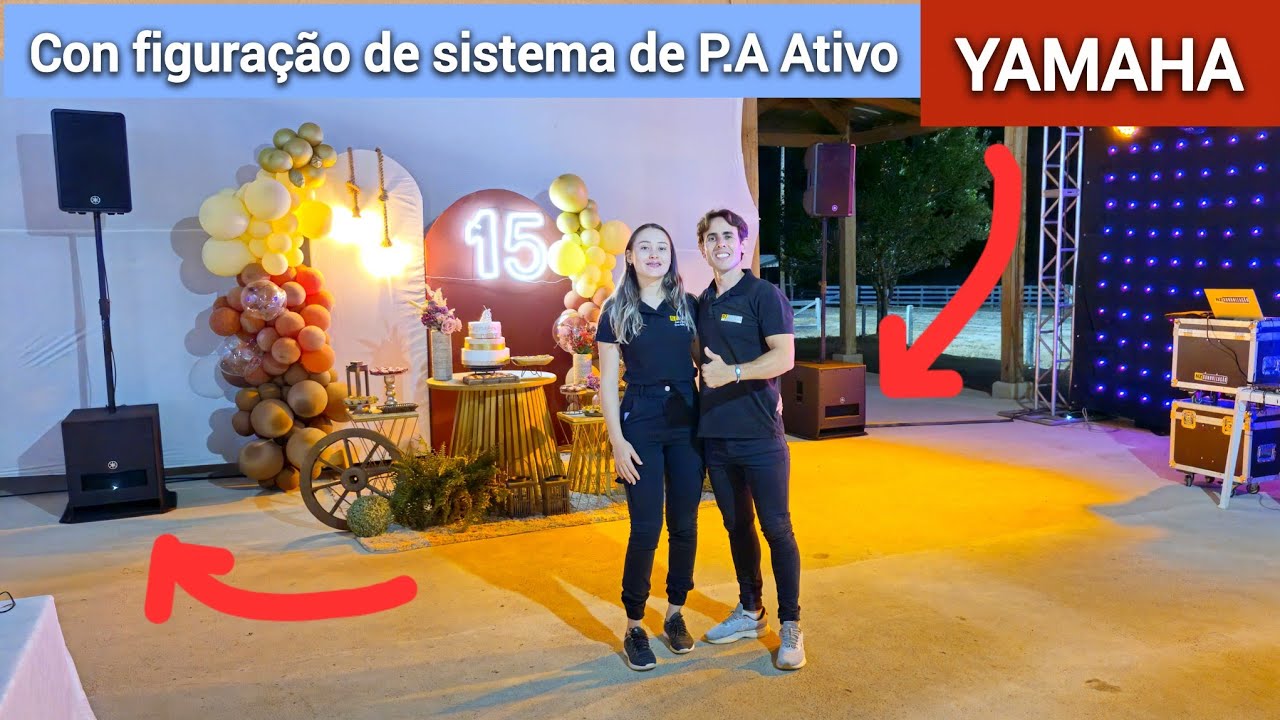 Sistema de som PA ATIVO Yamaha l + 400 Pessoas! AGUENTOU ?? 