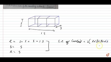 Three cubes of side 5cm are joined end to end.Find the surface area of the resulting cuboid
