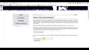 OWASP Security Shepherd - Poor Data Validation