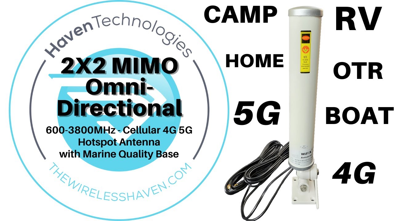 600-3800Mhz 2×2 MIMO 5G Ready 6dBi Omni-Directional Cellular