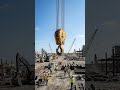 Crane Hook Lifting Massive Steel Chain.