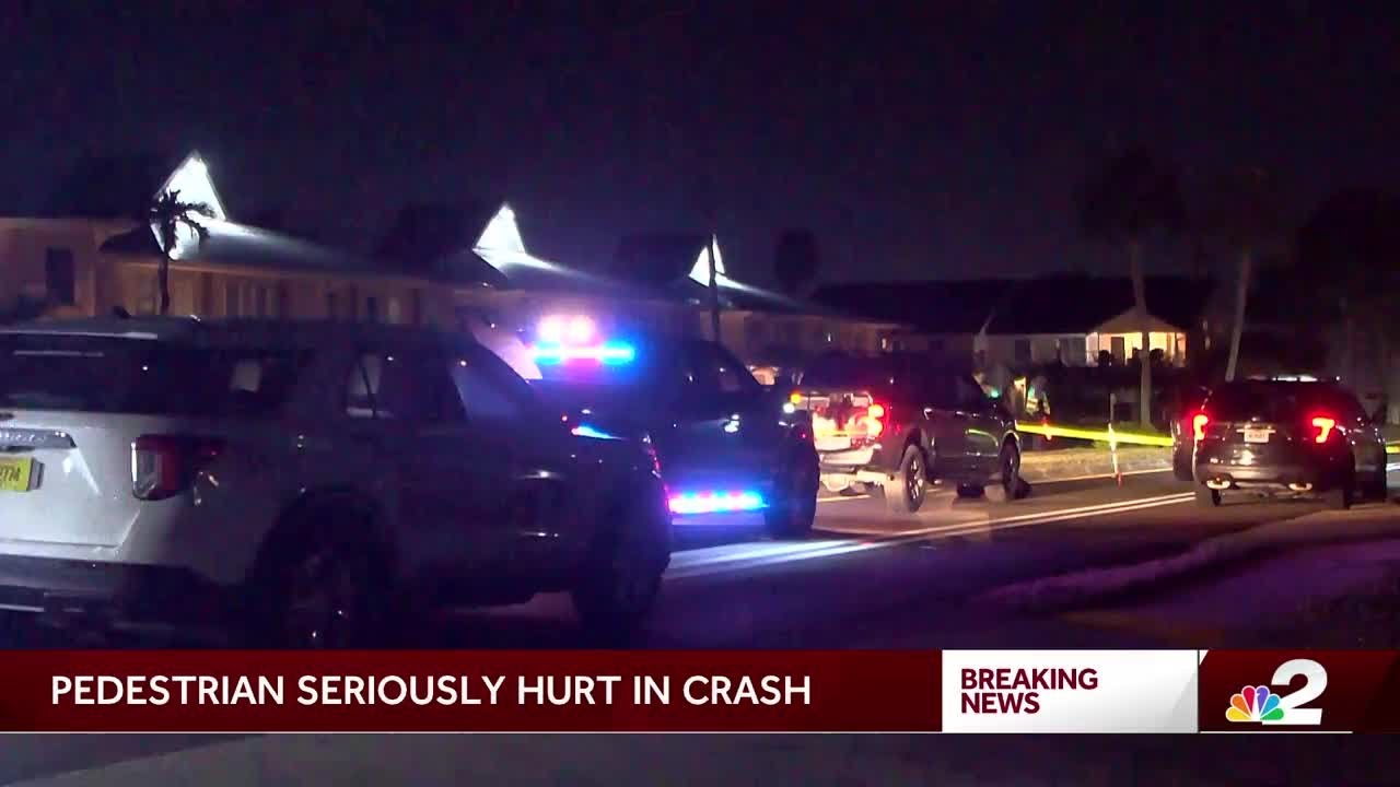 Pedestrian injured after crash along Beach Pkwy. in Cape Coral - YouTube