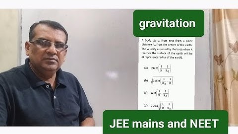 A body starts from rest from a point distant r0 from the centre of the earth. It reaches the surface