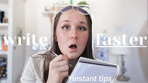 HOW TO WRITE YOUR NOVEL FASTER // 10 *INSTANT* TIPS