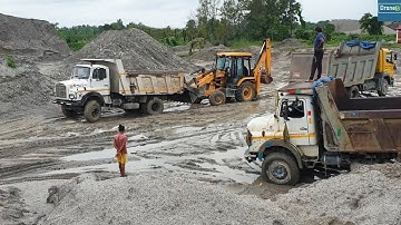 Its Duty Time- Moving for Duty- Rescuing and Loading gravel on Dump Trucks