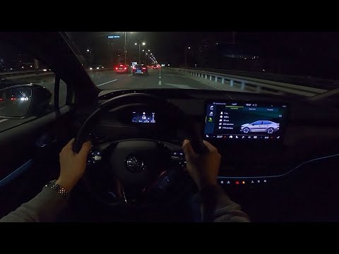 2023 Skoda ENYAQ RS Coupe [299 HP] Night POV test (amazing LED lights) CARiNIK