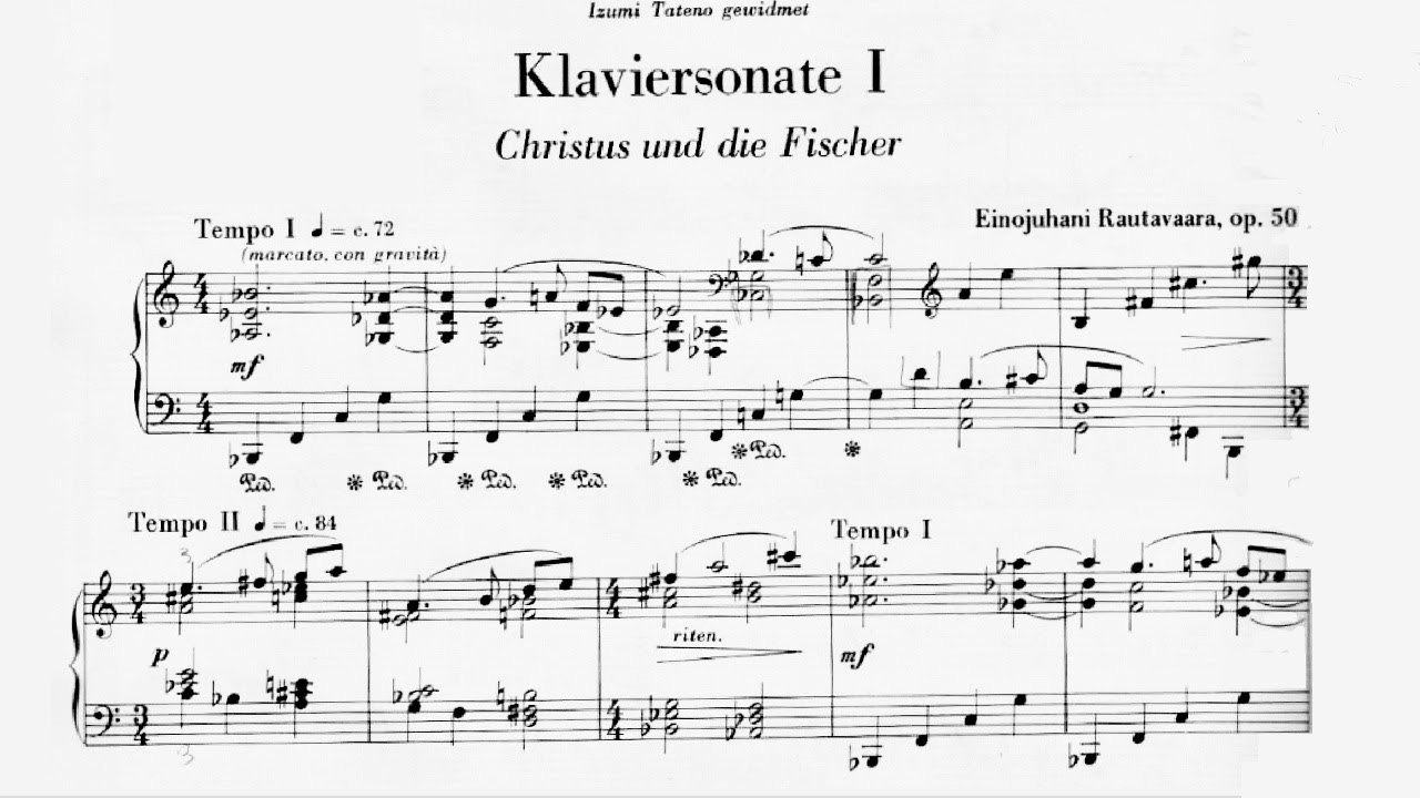 Einojuhani Rautavaara - Piano Sonata No. 1 