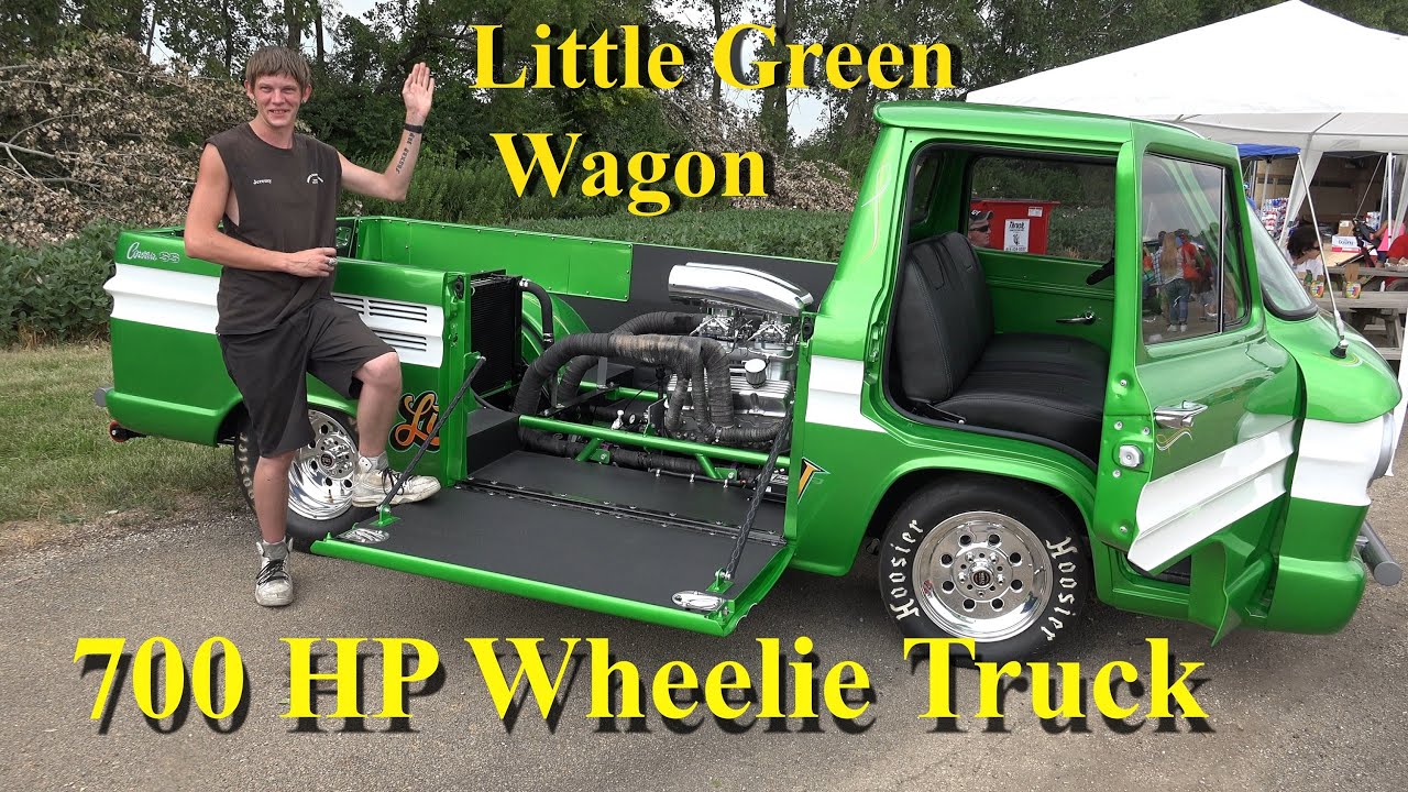 700 HP Wheelie Truck Little Green Wagon Big Engine w Blower America