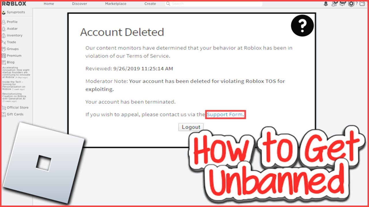 How to Remove Ban on Roblox - TodoRoblox