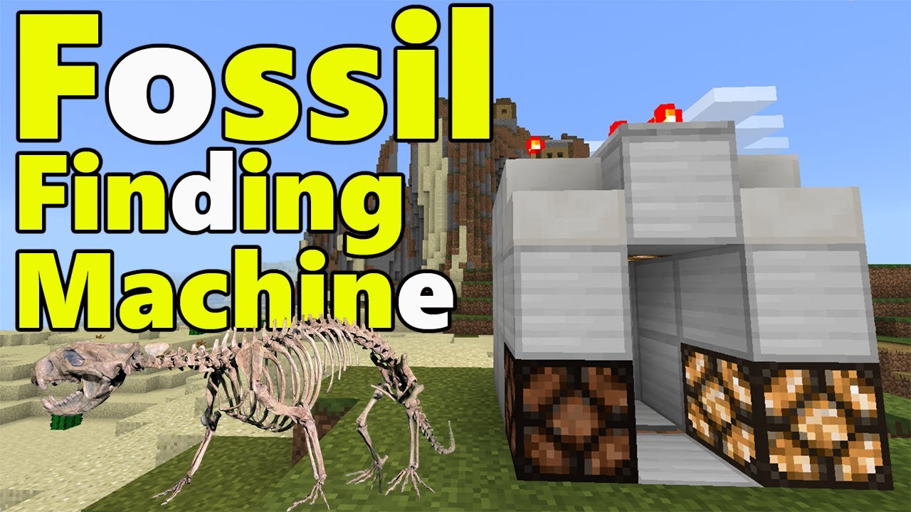 FOSSIL FINDING MACHINE | Minecraft PE (Pocket Edition) MCPE 1.1.3 and