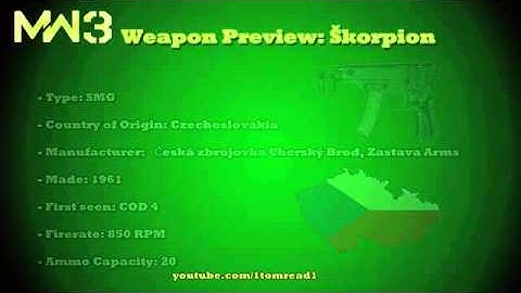 MW3 Guns - Skorpion (MW3 Weapons previews )