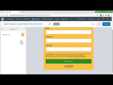 Constant Contact Tutorial - How to Create a Web Sign Up Form - Setup Optin Form Wordpress!