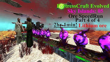 New 2024 FortressCraft Evolved SKY ISLANDS record for lithium ore, at 2hr-1min!