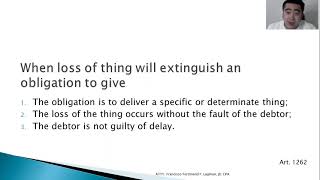 Law on Obligations- Chapter 4 Part 2 (Loss, Condonation, Confusion, Compensation, Novation)