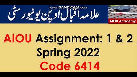 AIOU Code 6414-1 & 2 Solved Assignments Spring 2022