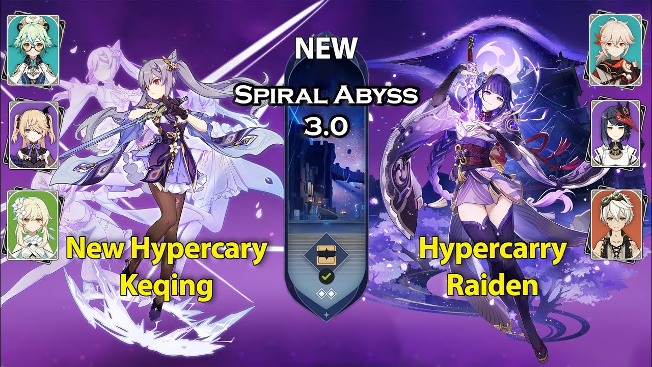 New Aggravate Hypercarry Keqing & Raiden Hypercarry |  Genshin Impact Spiral Abyss 3.0