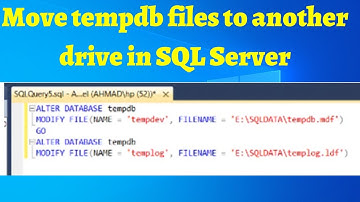 11 How do I move TempDB to another drive in SQL Server?