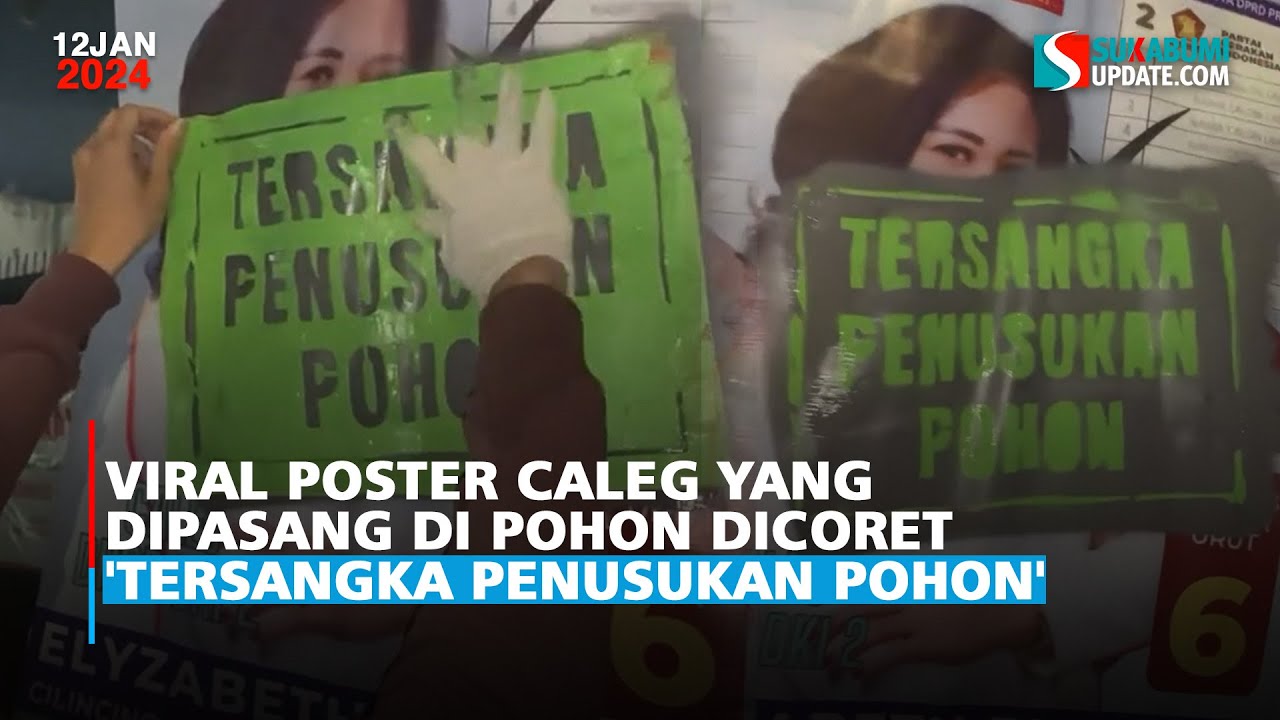 Viral Poster Caleg yang Dipasang di Pohon Dicoret 'Tersangka Penusukan Pohon'