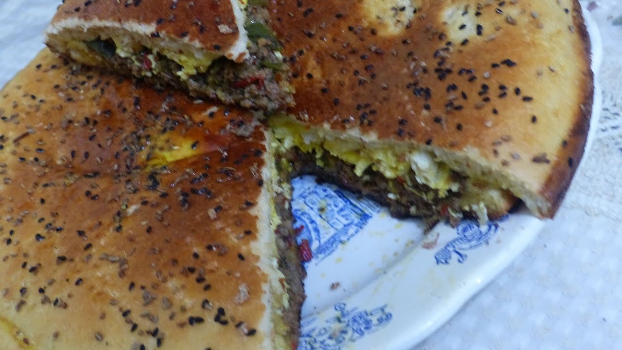 خبز محشي (خبز محشو) بحشو لذيذ - فطيرة محشية