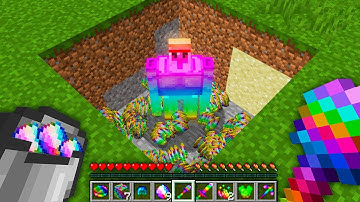 HOW TO MAKE BEST TRAP FOR RAINBOW GOLEM FARM IRON Minecraft NOOB vs PRO 100% TROLLING BUILD TREASURE