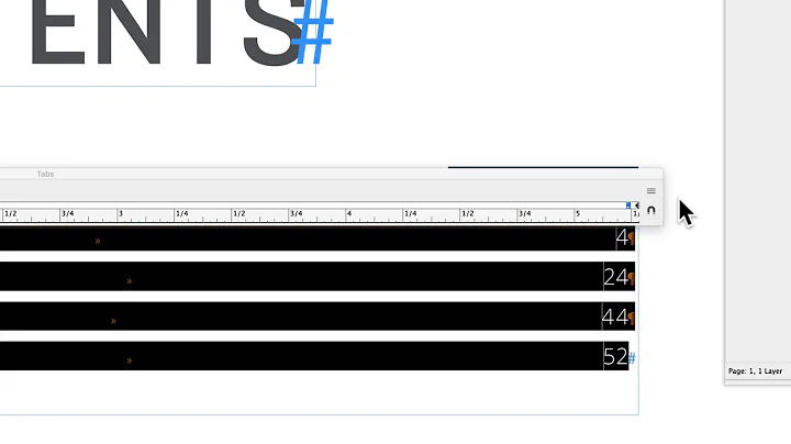 Setting Tabs and Leaders in InDesign