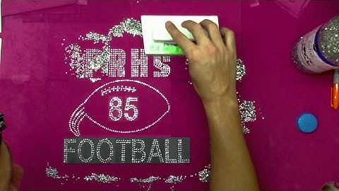 How To Make A Custom Rhinestone Football Shirt With The Rhinestone World