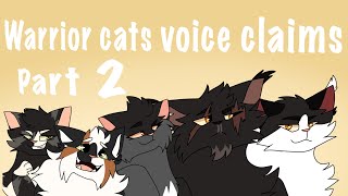 Warrior cats oc voice claims|| Part 2