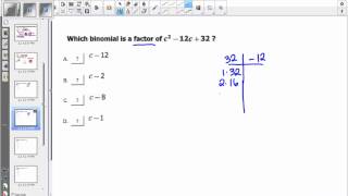 Virginia Algebra 1 SOL Released Test: Question 7