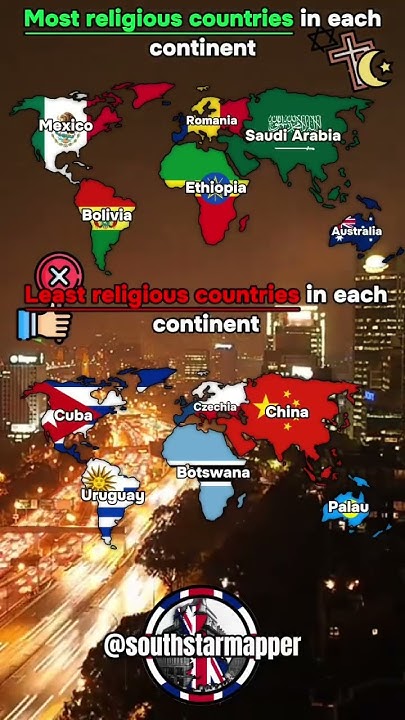Most And Least Religious Countries In Each Continent YouTube most-and-least-religious-countries-in-each-continent-youtube