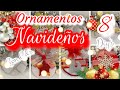 8 ADORNOS NAVIDEÑOS CASEROS | IDEAS NAVIDEÑA RECICLANDO CD | Christmas ornaments / enfeites de Natal