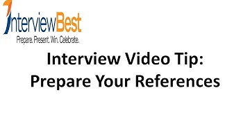 Best Ways to Prepare Your Job References - By Job Interview Expert
